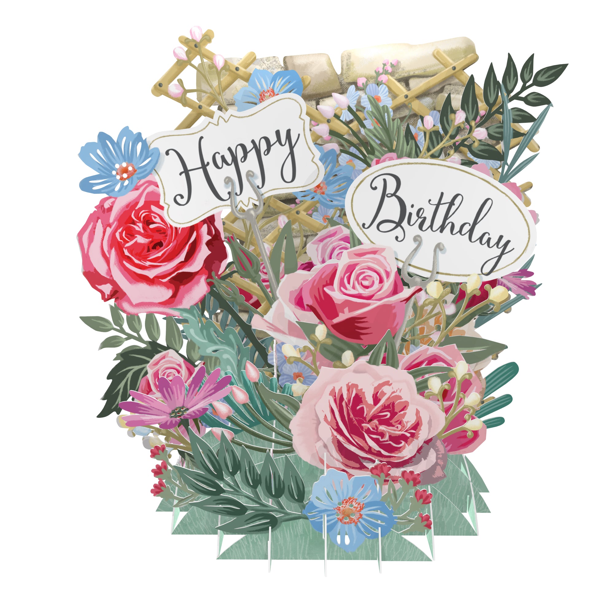 Happy Birthday Card with Flowers Roses