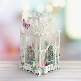 "60 Today Flower Cage" - 3D Pop Up Greetings Card