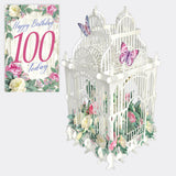 "100 Today Flower Cage" - 3D Pop Up Greetings Card