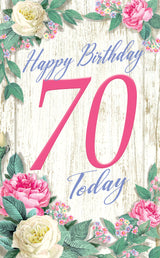 "70 Today Flower Cage" - 3D Pop Up Greetings Card