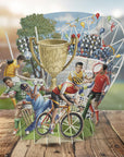 "Sportsmen!" - Top of the World Pop Up Greetings Card