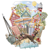 "At the Beach!"  Top of the World Pop Up Greetings Card