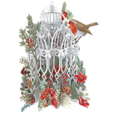 "Christmas Flower Cage" - 3D Pop Up Christmas Card