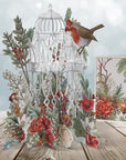 "Christmas Flower Cage" - 3D Pop Up Christmas Card