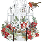 "Christmas Flower Cage" - 3D Pop Up Christmas Card