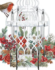 "Christmas Flower Cage" - 3D Pop Up Christmas Card