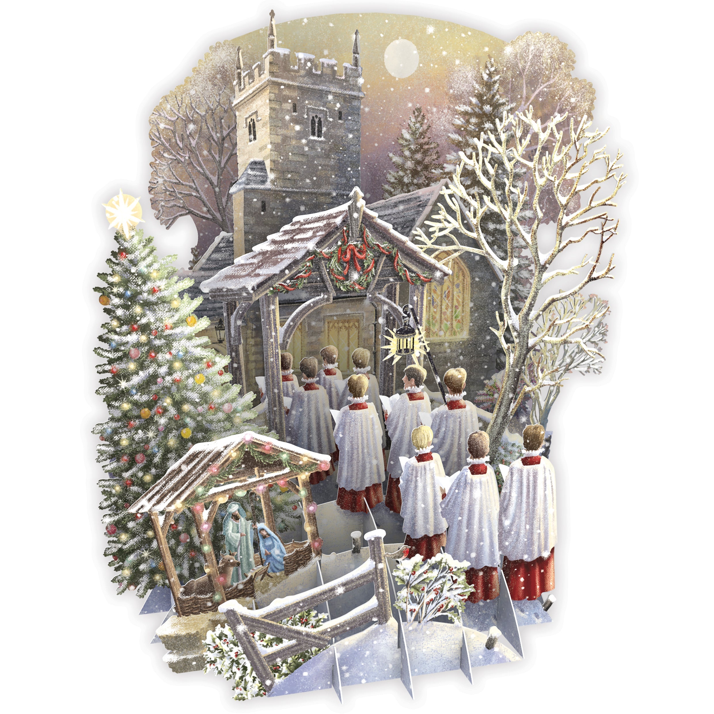 &quot;Christmas Choir&quot; - Top of the World Christmas Card