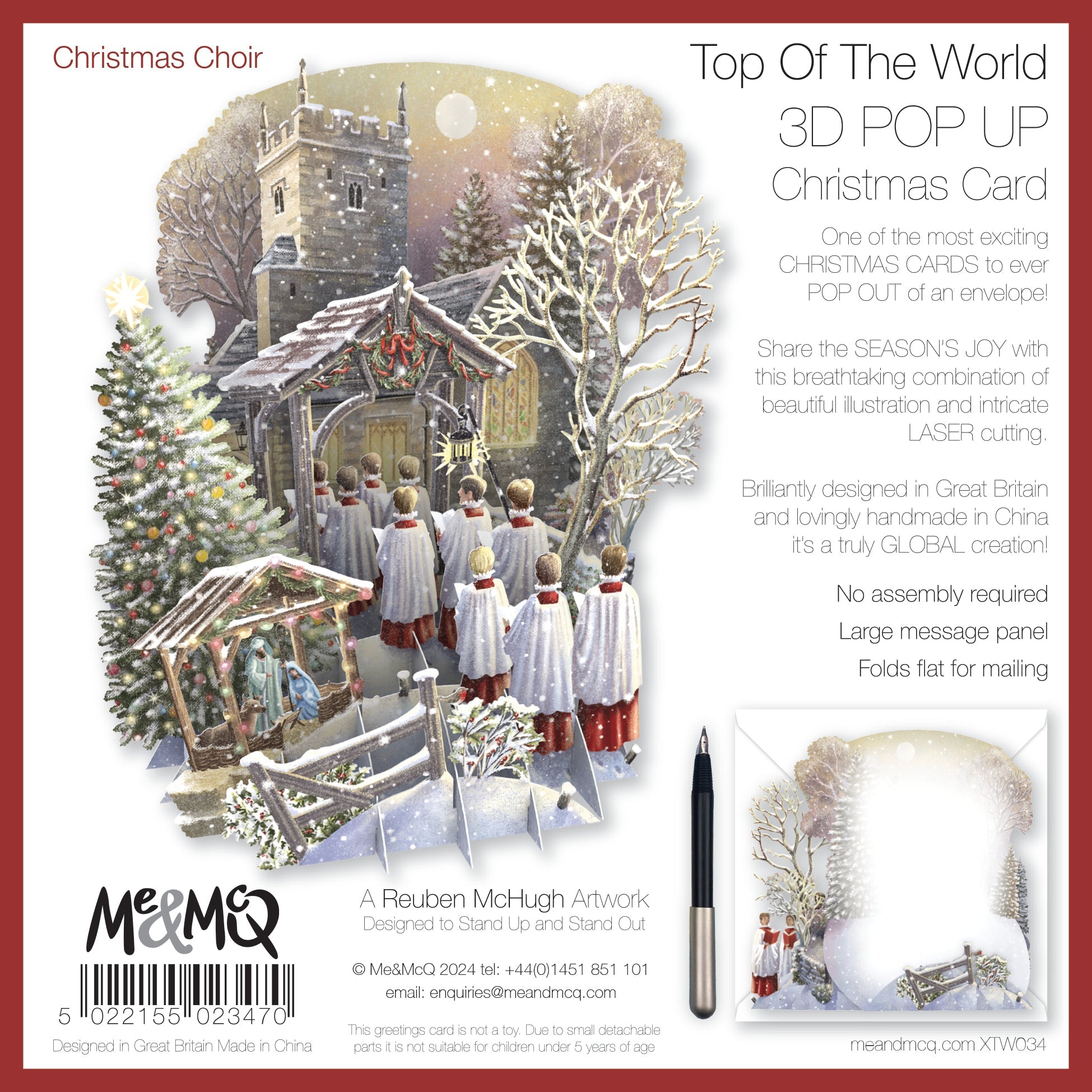 &quot;Christmas Choir&quot; - Top of the World Christmas Card