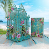 "Mother's Day Tropical Cage" - 3D Pop Up Greetings Card