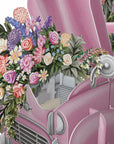 "Mother's Day Pink Flower Car" - 3D Pop Up Greetings Card