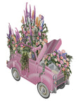 "Mother's Day Pink Flower Car" - 3D Pop Up Greetings Card