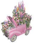 "Mother's Day Pink Flower Car" - 3D Pop Up Greetings Card