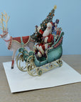 "Santa's Sleigh" - 3D Pop Up Christmas Card