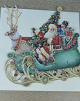 "Santa's Sleigh" - 3D Pop Up Christmas Card