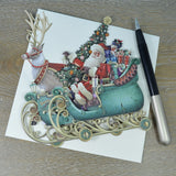 "Santa's Sleigh" - 3D Pop Up Christmas Card