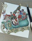 "Santa's Sleigh" - 3D Pop Up Christmas Card