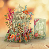 "The Green Cage - Mother's Day" - 3D Pop Up Greetings Card