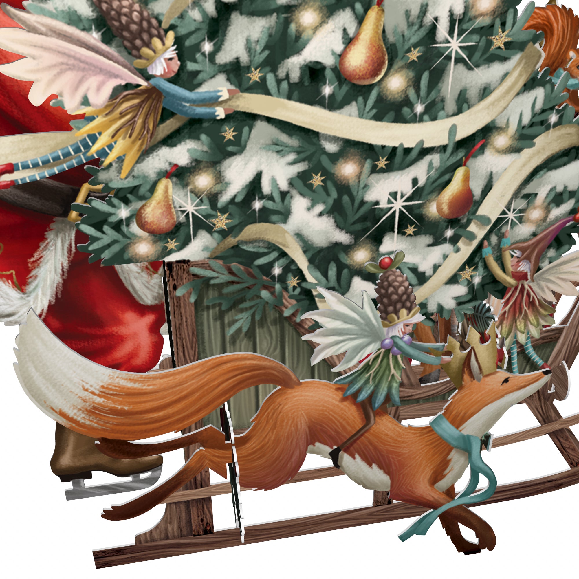 &quot;Woodland Sleigh&quot; - 3D Pop Up Christmas Card