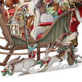 "Woodland Sleigh" - 3D Pop Up Christmas Card