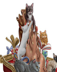 "Santa's Cat Sleigh" - 3D Pop Up Christmas Card